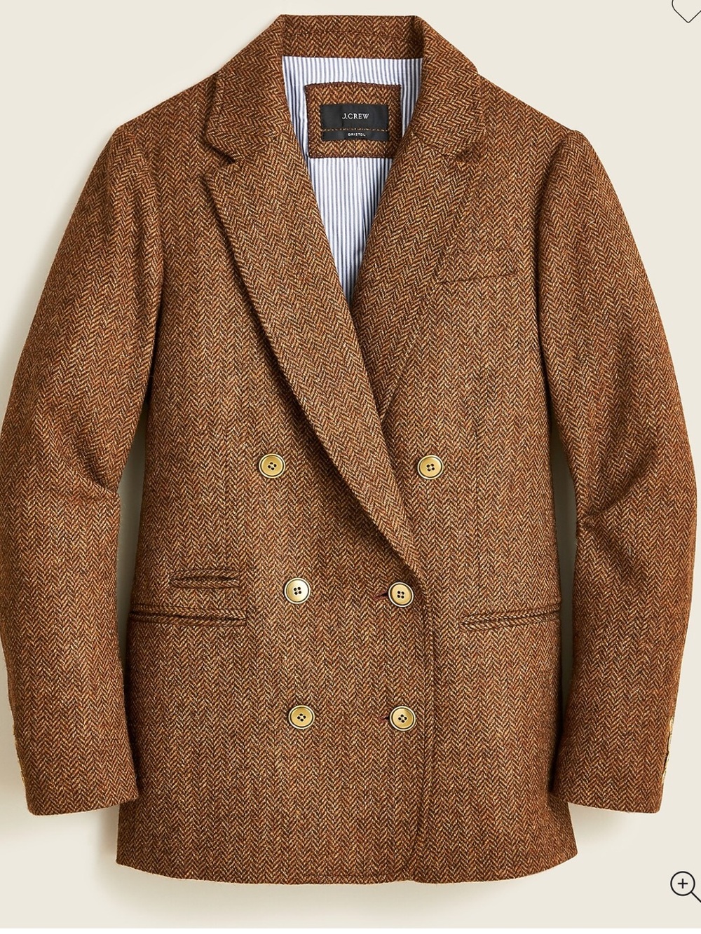 J. Crew Bristol blazer in hazelnut English wool herringbone